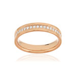Alliance or 375 rose diamants HSI 0.16 carat - vue 1