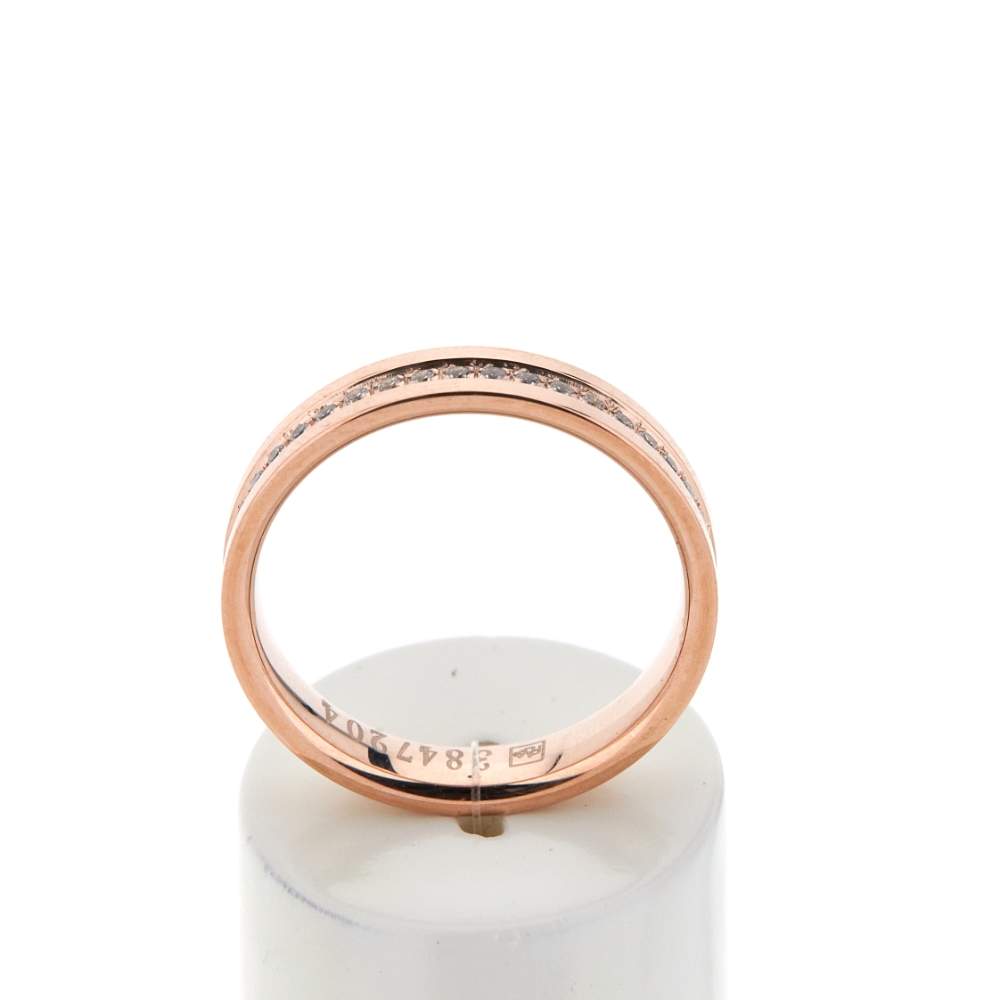 Alliance or 375 rose diamants HSI 0.16 carat - vue 1