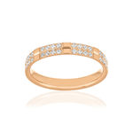 Alliance or 375 rose diamants HSI 0.26 carat - vue 1