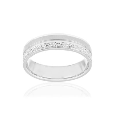 375 white gold wedding band