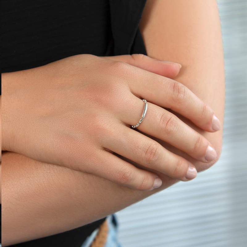 Bague argent 925 - vue porté 1