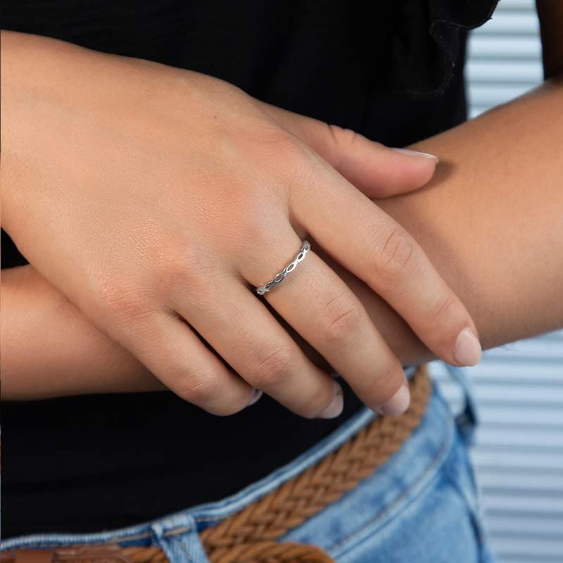 Bague argent 925 - vue porté 1