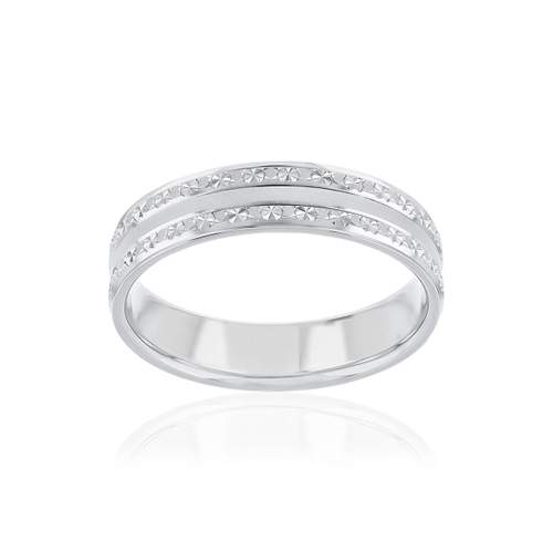 375 white gold wedding band