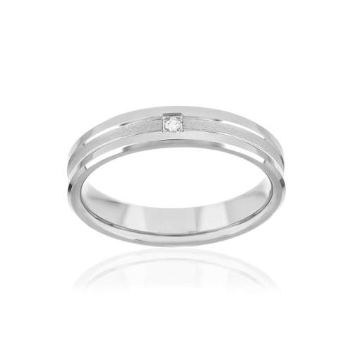 Alliance or 375 blanc diamant HSI 0.02 carat