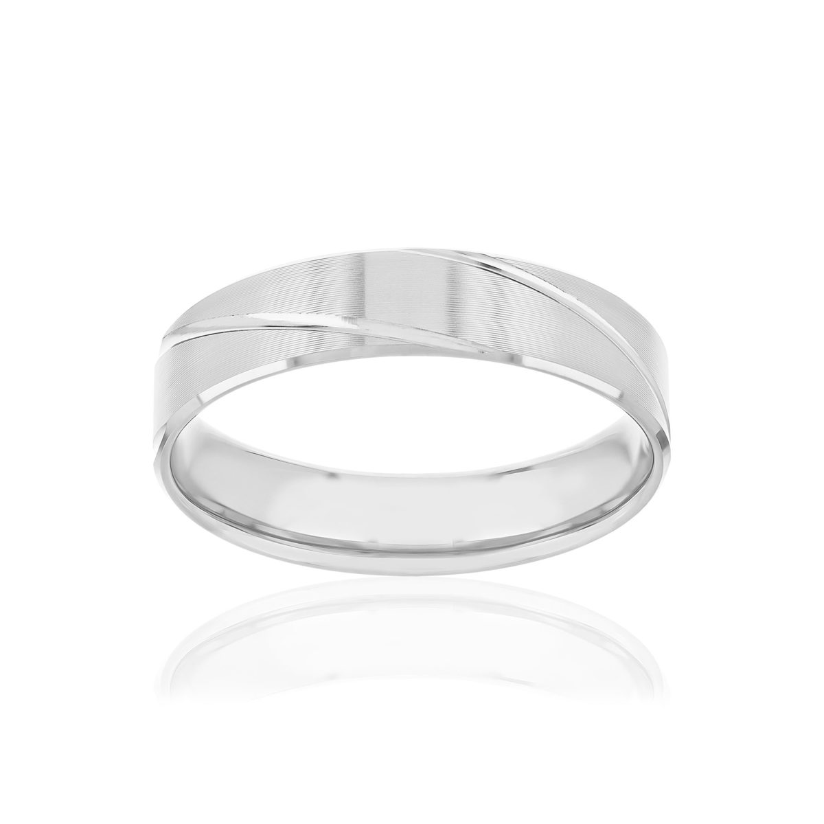 Alliantie platina 950 wit 5 mm