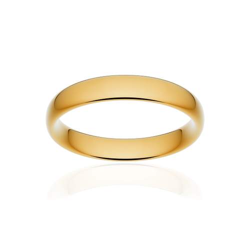 Alliance or 375 jaune poli ruban confort 4mm