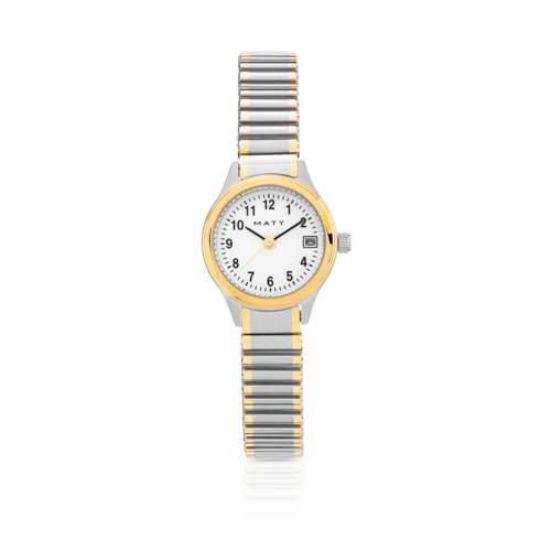 Women's watch with two-tone steel bracelet