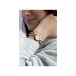 Montre femme métal doré et strass - vue porté 2