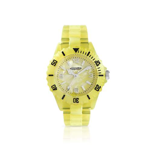 Ladies' watch with plastic bracelet