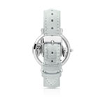Montre femme papillons acier bracelet cuir - vue 2