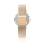 Montre femme acier dorée rose maille milanaise - vue 2