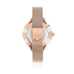Montre femme doré rose et strass bracelet acier maille milanaise - vue 2