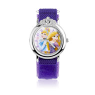 Montre Cendrillon et Raiponce chromée bracelet nylon Disney