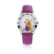 Montre Raiponce chromée bracelet cuir Disney