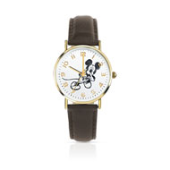Montre Mickey dorée bracelet cuir disney