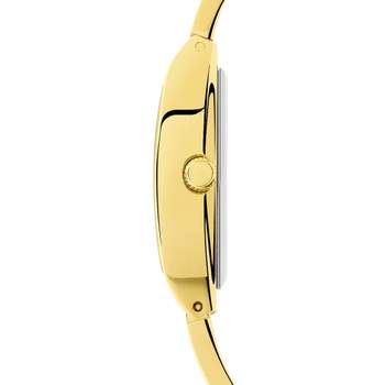 Ladies' gold watch with 2-tone rhinestone bracelet