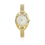 Montre femme dorée bracelet maille milanaise - vue 1