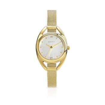 Montre femme dorée bracelet maille milanaise