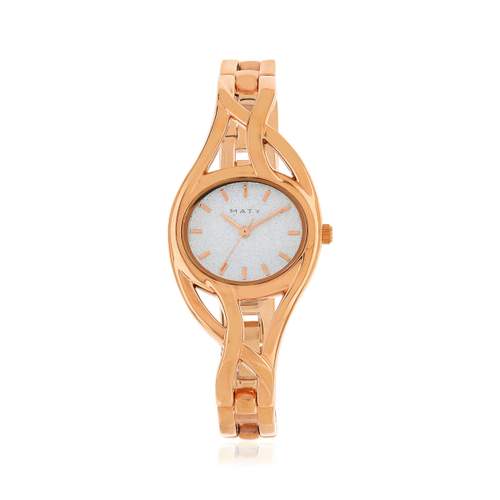 Montre dorée rose
