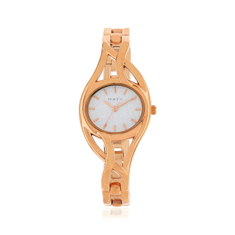 Montre dorée rose - vue 1