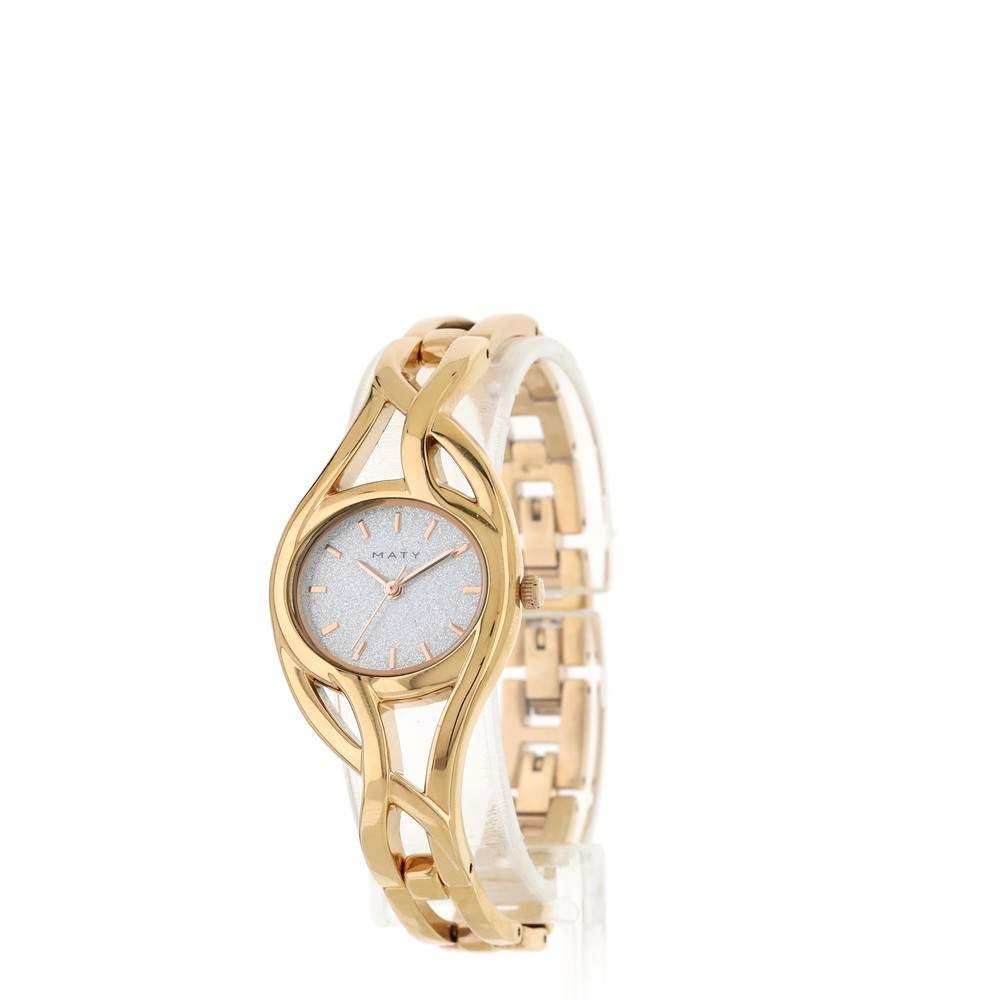 Montre dorée rose - vue 2