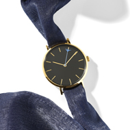 Montre Disney Jasmine dorée jaune foulard bleu