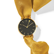 Montre Disney Belle dorée jaune foulard jaune