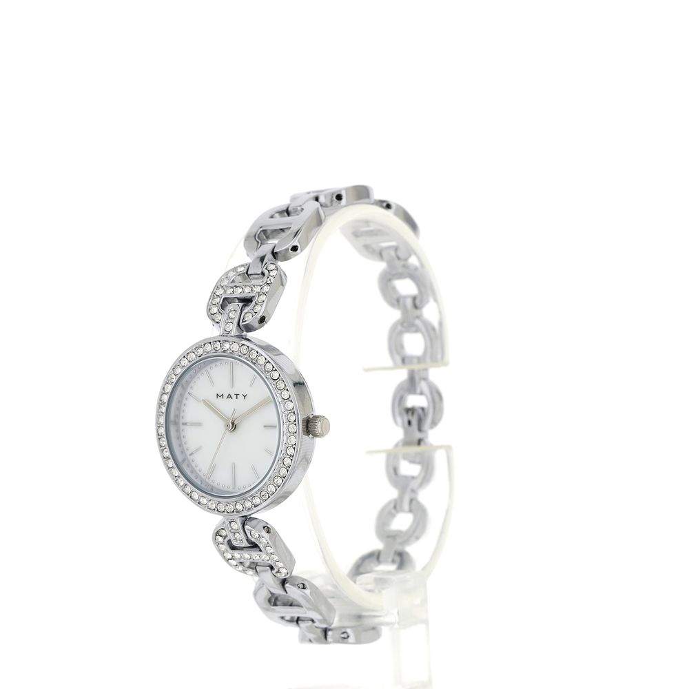 Montre femme chromée strass - vue 3