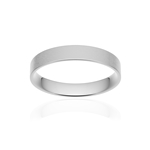 Alliance or 375 blanc givré ruban plat confort 3,5mm - vue 1