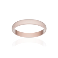 Alliance or 375 rose sablé demi-jonc 3mm
