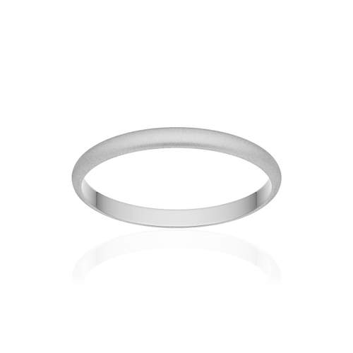Alliance or 375 blanc sablé ruban 2mm