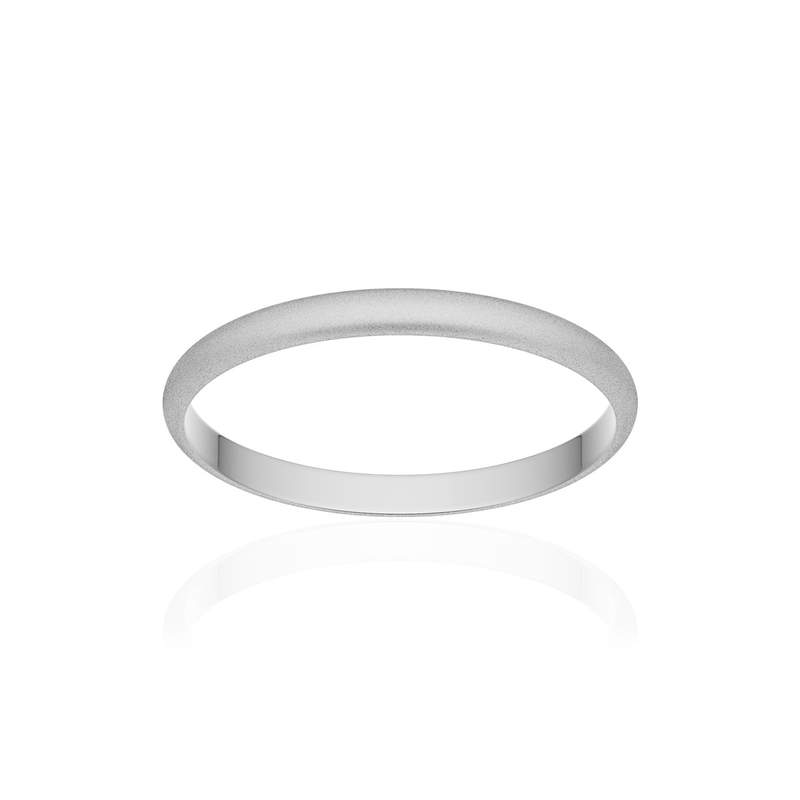 Alliance or 375 blanc sablé ruban 2mm - vue 1