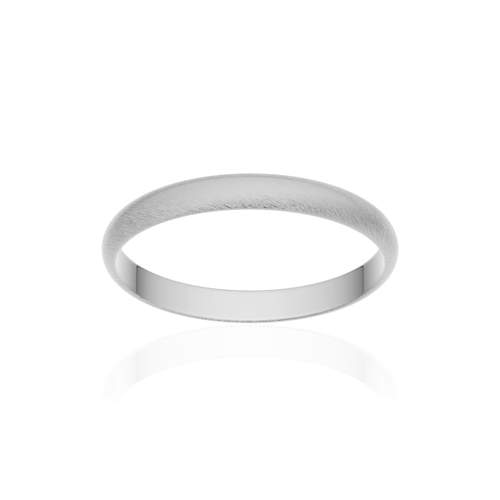Alliance or 375 blanc givré ruban 2,5mm