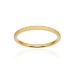 Alliance or 375 jaune martelé ruban confort 2mm - vue 1