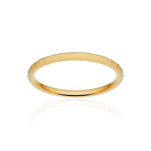 Alliance or 375 jaune martelé ruban confort 2mm