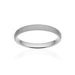 Alliance or 375 blanc martelé ruban confort 3mm - vue 1