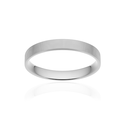 Alliance or 375 blanc mat ruban plat confort 3mm - vue 1