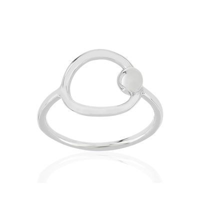 Bague argent 925 motif anneau et boule