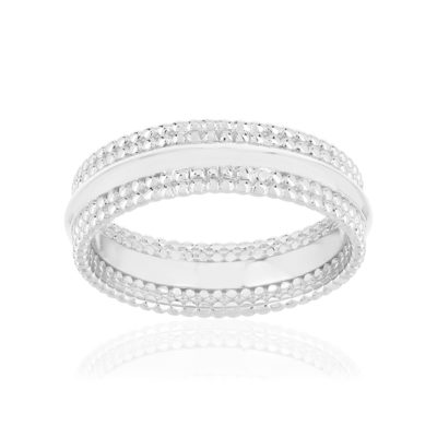 Bague argent 925 perlée