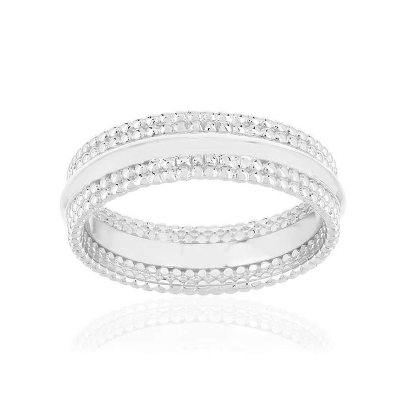 Bague argent 925 perlée - vue 1