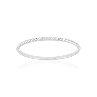 Bague argent 925, torsadée. - vue 1