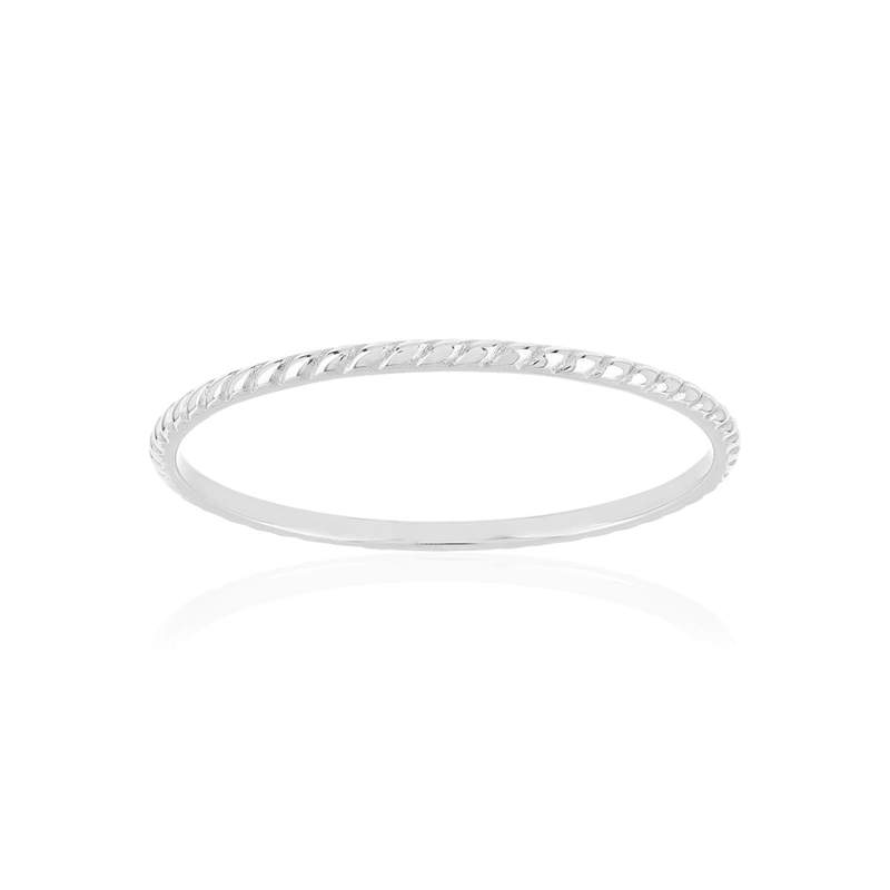 Bague argent 925, torsadée. - vue 1