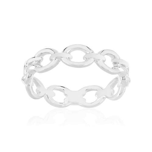 Bague argent 925, style chaînage