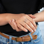 Ensemble 3 Bagues argent 925 perlée, polie et torsadée - vue porté 1