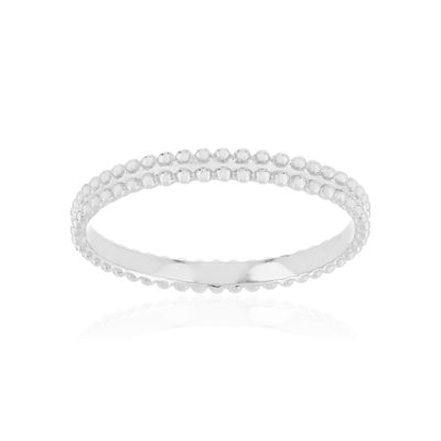 Bague argent 925 perlée