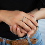 Bague argent 925 style câble - vue porté 1