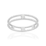Bague argent 925 zirconia - vue 1