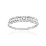 Ring silver 925 zirconias - view 1