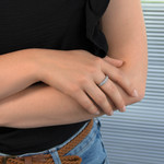 Ring silver 925 zirconias - view worn 1