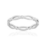 Bague argent 925 zirconias - vue 1